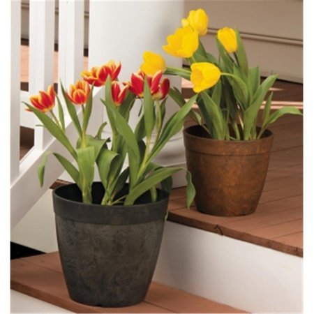 NOVELTY 8 in. Round Dolce Planter - Rust 246460